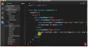 Trecho de código no vscode