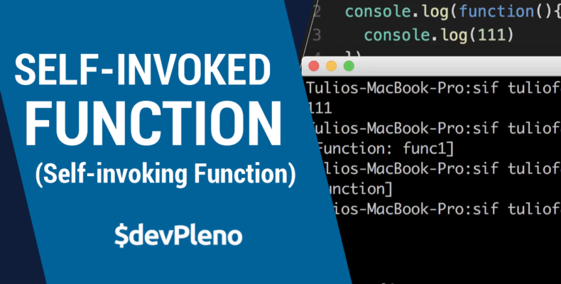 Dica: Self-Invoked Function (Self-invoking Function)
